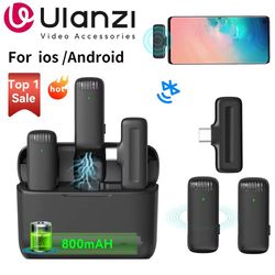 ulanzi j12 wireless lavalier microphone – plug & play mini mic for iphone & android, live streaming & video recording