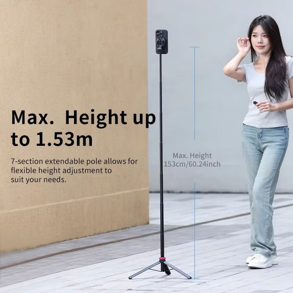 Ulanzi MT84 MagSafe Selfie Stick Tripod  153M Phone Tripod With Bluetooth Remote For IPhone Vloggin 3