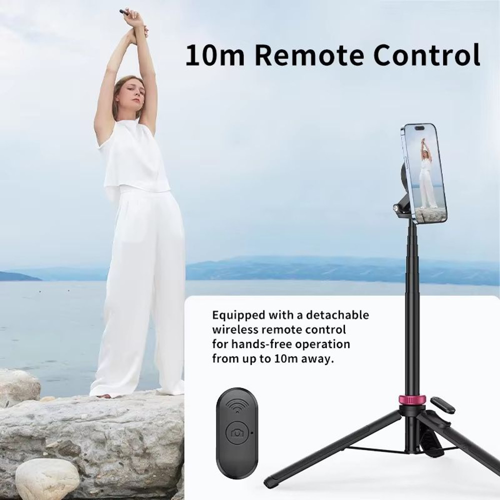 Ulanzi MT84 MagSafe Selfie Stick Tripod  153M Phone Tripod With Bluetooth Remote For IPhone Vloggin 4