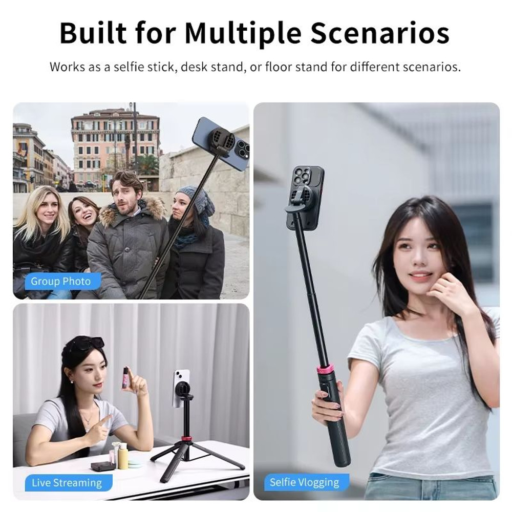 Ulanzi MT84 MagSafe Selfie Stick Tripod  153M Phone Tripod With Bluetooth Remote For IPhone Vloggin 5