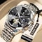 POEDAGAR Luxury Mens Watch Waterproof Stainless Steel Chronograph Quartz Wristwatch With Luminous 11