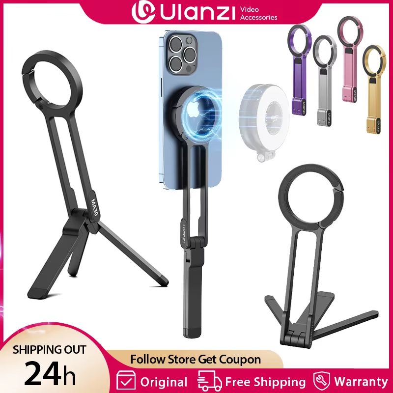 Ulanzi MA30 MagSafe Phone Tripod  DualSided Magnetic Phone Holder  Stand For IPhone Vlogging Travel 0