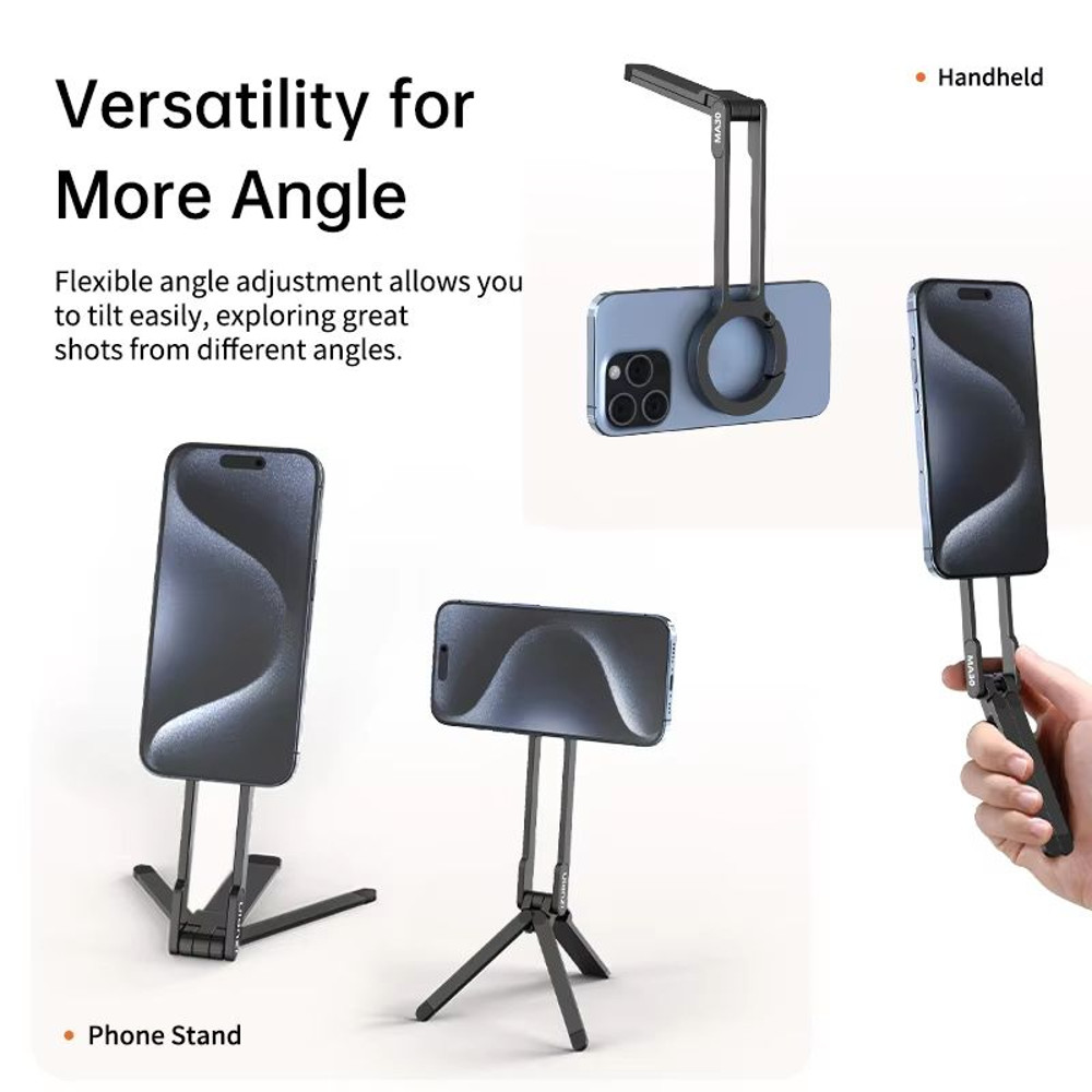 Ulanzi MA30 MagSafe Phone Tripod  DualSided Magnetic Phone Holder  Stand For IPhone Vlogging Travel 2