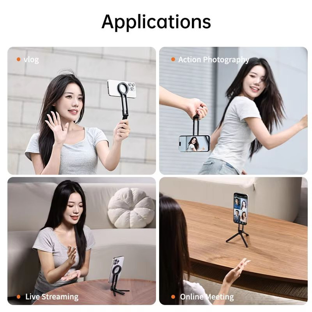 Ulanzi MA30 MagSafe Phone Tripod  DualSided Magnetic Phone Holder  Stand For IPhone Vlogging Travel 5