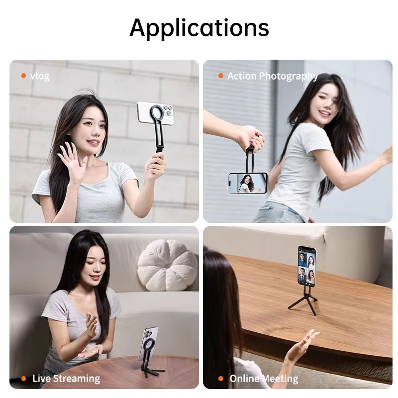 Ulanzi MA30 MagSafe Phone Tripod  DualSided Magnetic Phone Holder  Stand For IPhone Vlogging Travel 5