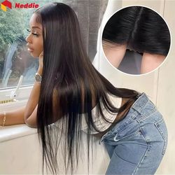 30" glueless hd lace closure wig – 100% human hair, pre-cut ready to wear bone straight wig (4x4/5x5)