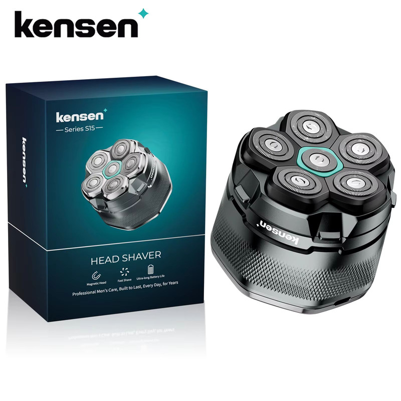 KENSEN Electric Head Shaver  6D Magnetic Bald Mens Razor With LED Display USB Rechargeable  Waterpr 0