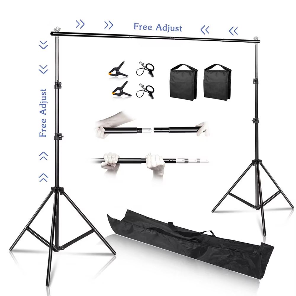 Photography Backdrop Stand  Adjustable Telescopic Background Stand For Studio Video And Party Decor 0