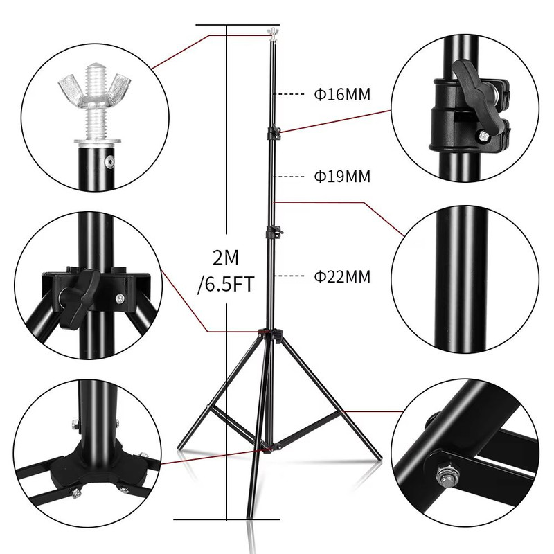 Photography Backdrop Stand  Adjustable Telescopic Background Stand For Studio Video And Party Decor 3
