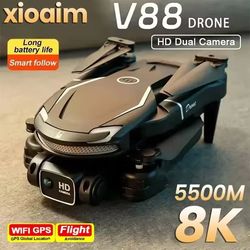 xiaomi v88 8k drone – gps professional quadcopter with dual hd camera, 5g transmission & remote control uav