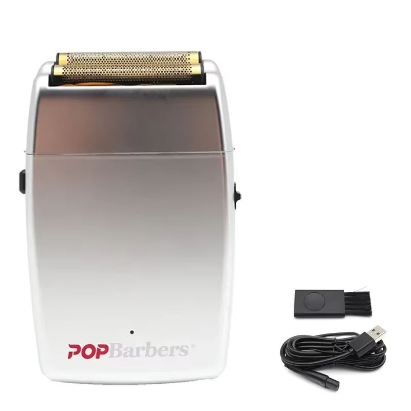 POP Barbers P620 Professional Electric Beard Trimmer Double Foil Shaver USB Rechargeable Hair Cut 6