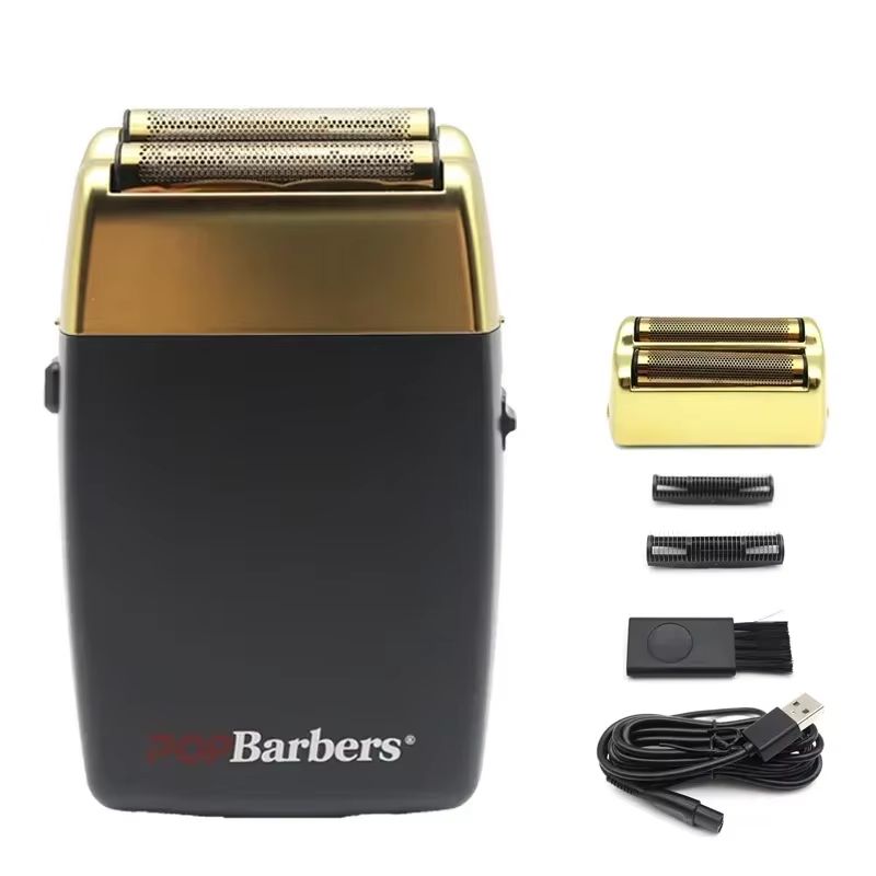 POP Barbers P620 Professional Electric Beard Trimmer Double Foil Shaver USB Rechargeable Hair Cut 20