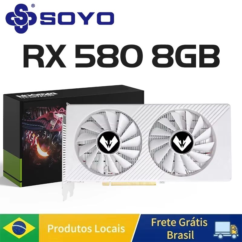 SOYO AMD Radeon RX580 8GB Graphics Card  HighPerformance Gaming GPU With HDMI DP  DVI Support 9