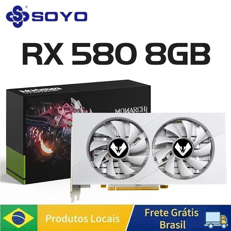 SOYO AMD Radeon RX580 8GB Graphics Card  HighPerformance Gaming GPU With HDMI DP  DVI Support 1