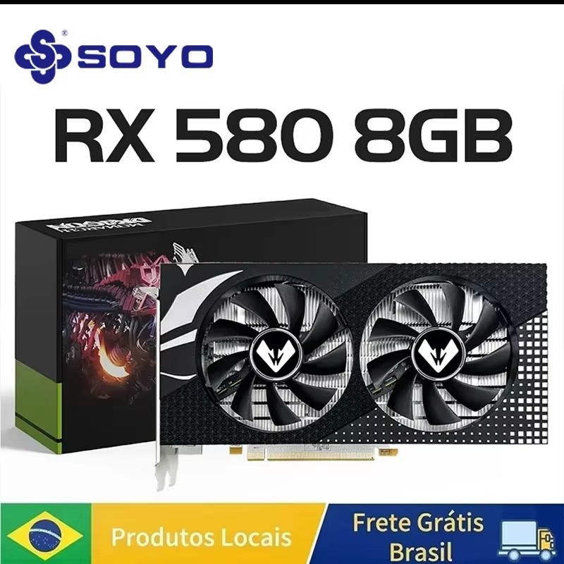 SOYO AMD Radeon RX580 8GB Graphics Card  HighPerformance Gaming GPU With HDMI DP  DVI Support 3