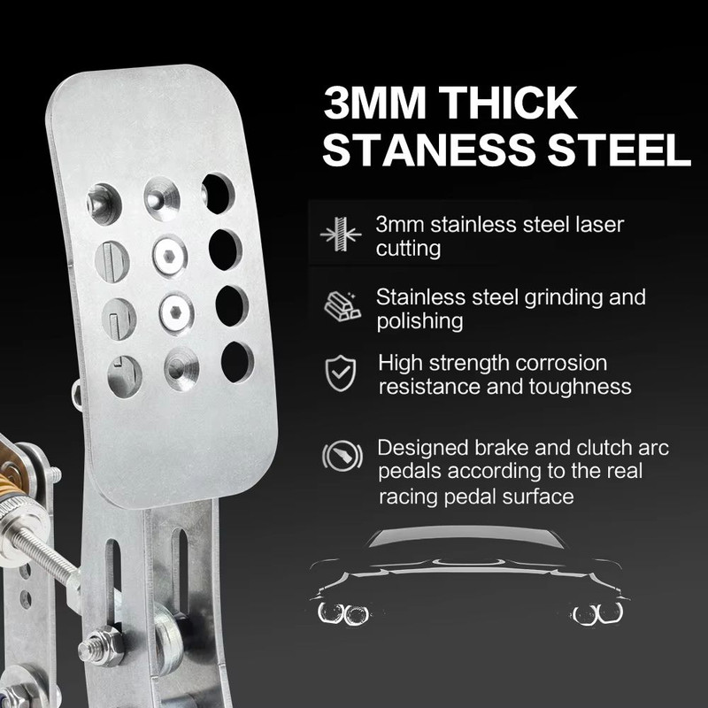 SIMJACK UT Sim Racing Pedals  Hydraulic Load Cell Pedals With Pressure Sensor For Realistic PC Raci 5