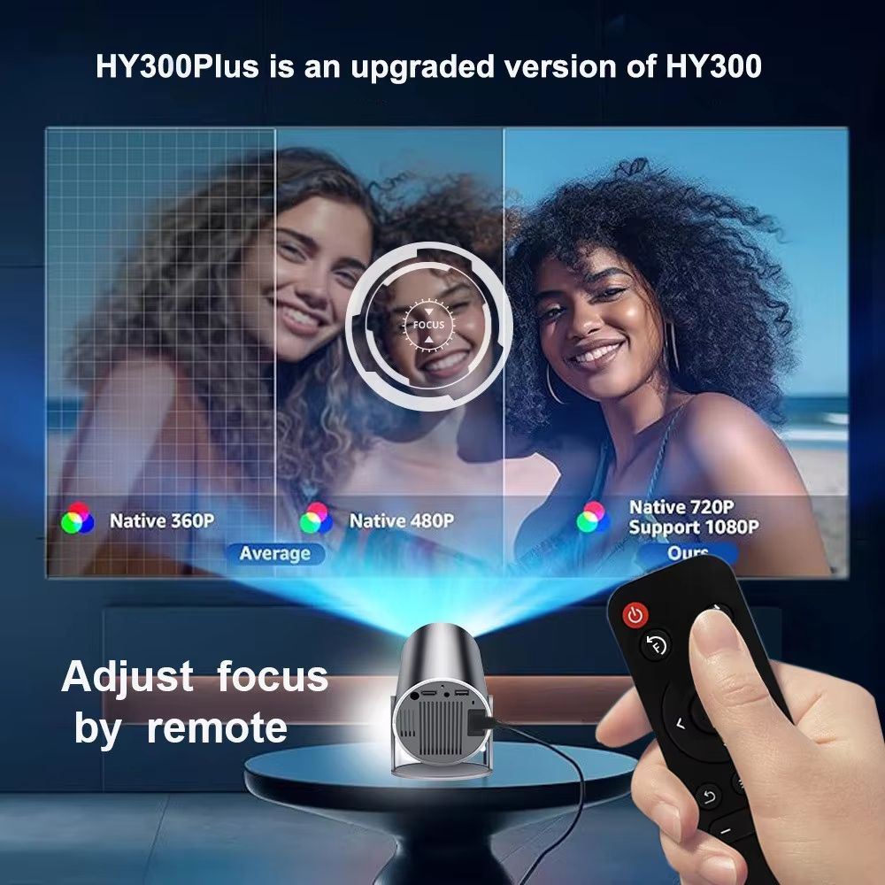 DITONG HY300 Plus Portable Projector HD 720P Android Mini LED Home Theater With 4K Support 1