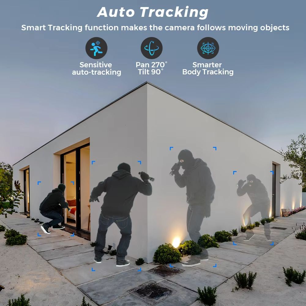 OKAM 10MP 5K Dual Lens PTZ IP Camera Wireless Outdoor Surveillance With AI Human Detection Auto T 2