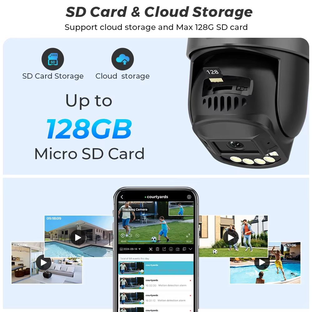 OKAM 10MP 5K Dual Lens PTZ IP Camera Wireless Outdoor Surveillance With AI Human Detection Auto T 3