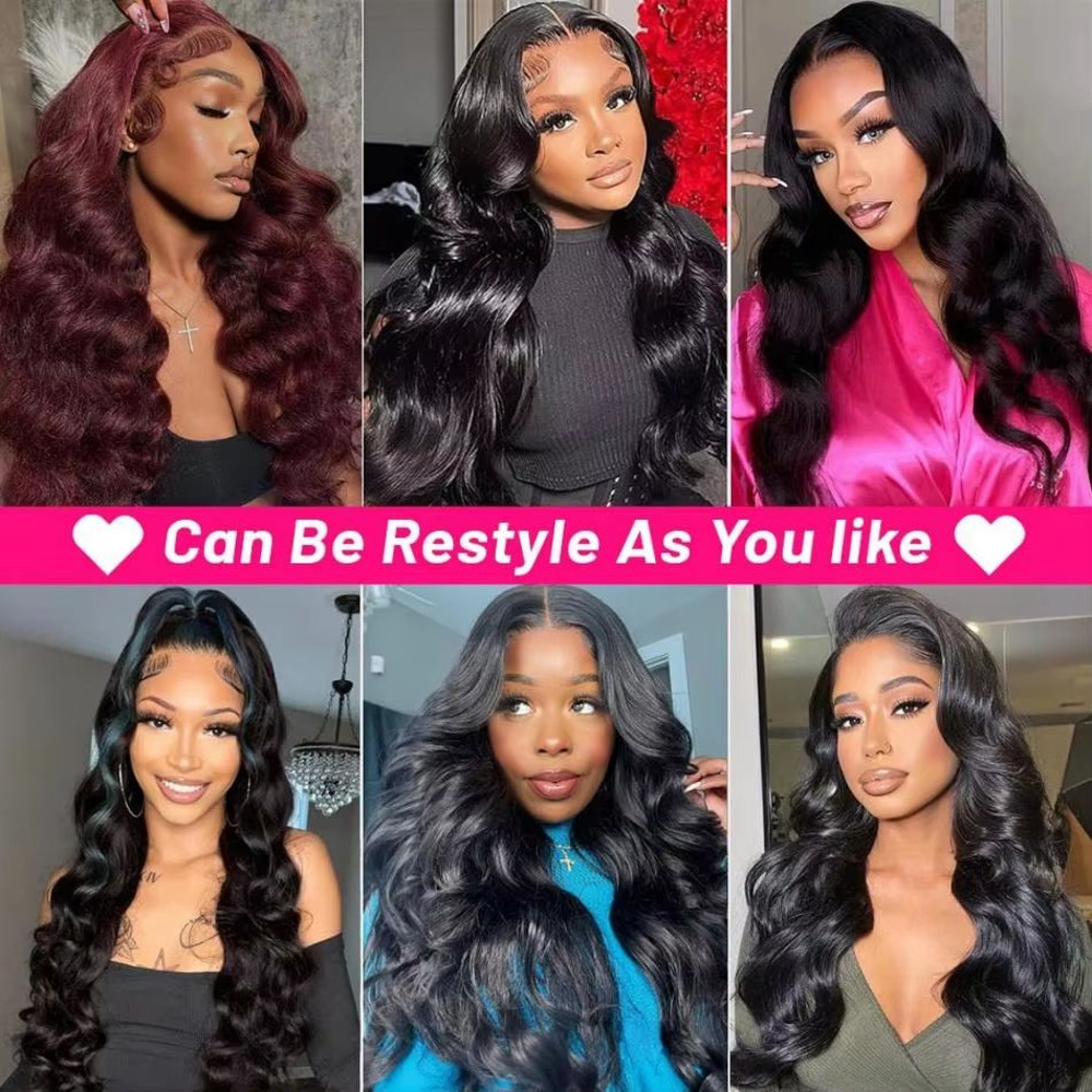 Body Wave Human Hair Wig  Glueless Lace Front Wig With 5x5 Lace Frontal Or 4x4 Brazilian Closure Re 3