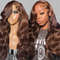 Chocolate Brown Body Wave Lace Front Wig  Transparent HD 13x6 Frontal 4x4  5x5 PrePlucked Human Hai 0