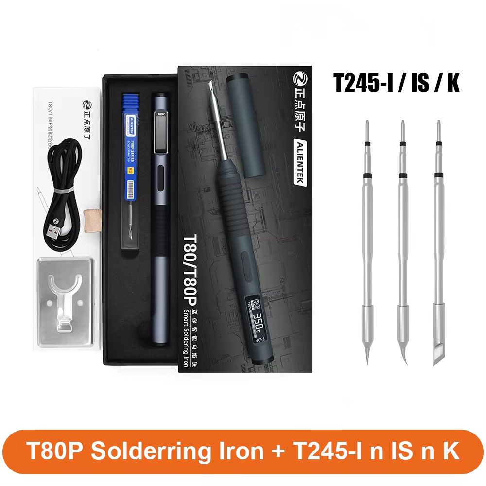 ALIENTEK T80 Smart Soldering Iron  65W PD QC Adjustable Temperature Portable Electric Welding Tool 14