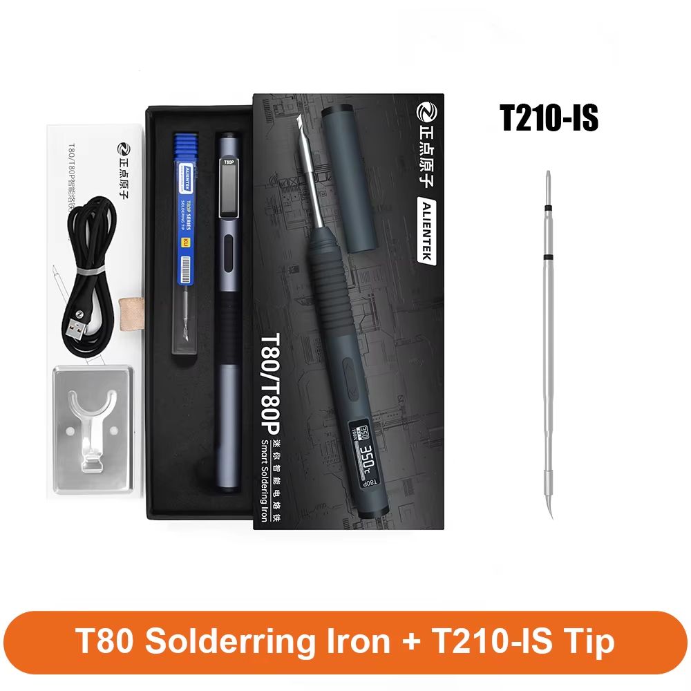 ALIENTEK T80 Smart Soldering Iron  65W PD QC Adjustable Temperature Portable Electric Welding Tool 8