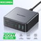 Rocoren 200W GaN Fast Charger 6Port USBC Desktop Charging Station For Laptops Phones Tablets 0