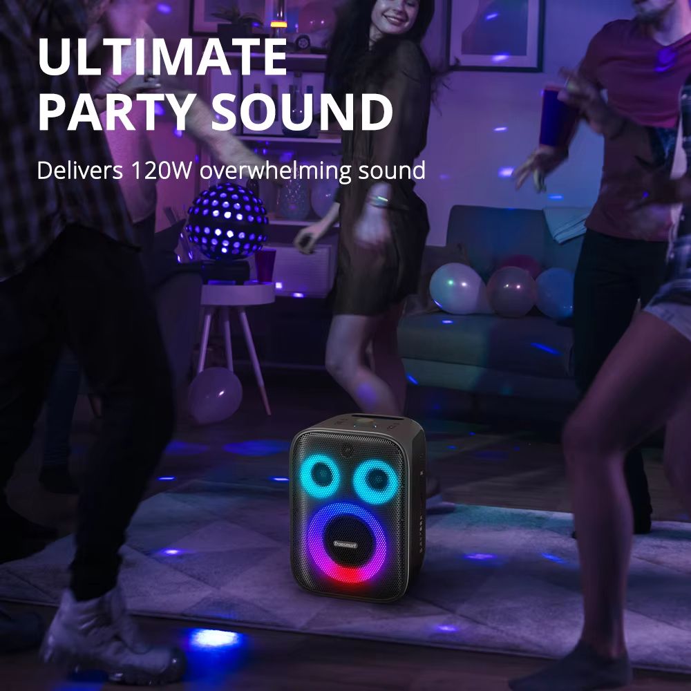 Tronsmart Halo 200 Bluetooth Speaker  120W 3Way Sound System With Mic Guitar Input  App Control 3