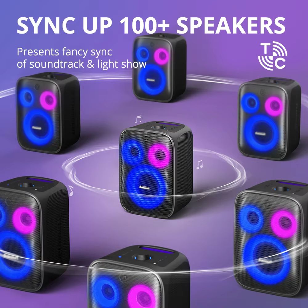 Tronsmart Halo 200 Bluetooth Speaker  120W 3Way Sound System With Mic Guitar Input  App Control 5
