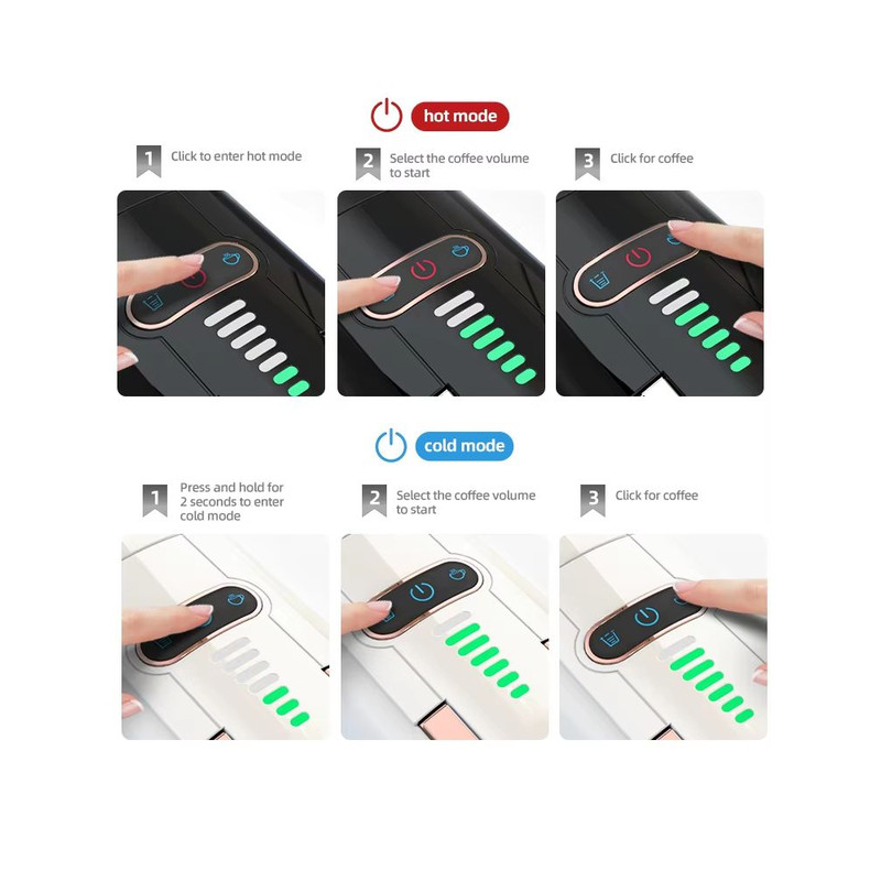 HiBREW 5in1 MultiCapsule Coffee Machine  19Bar Hot  Cold Espresso Maker Compatible With Nespresso D 5