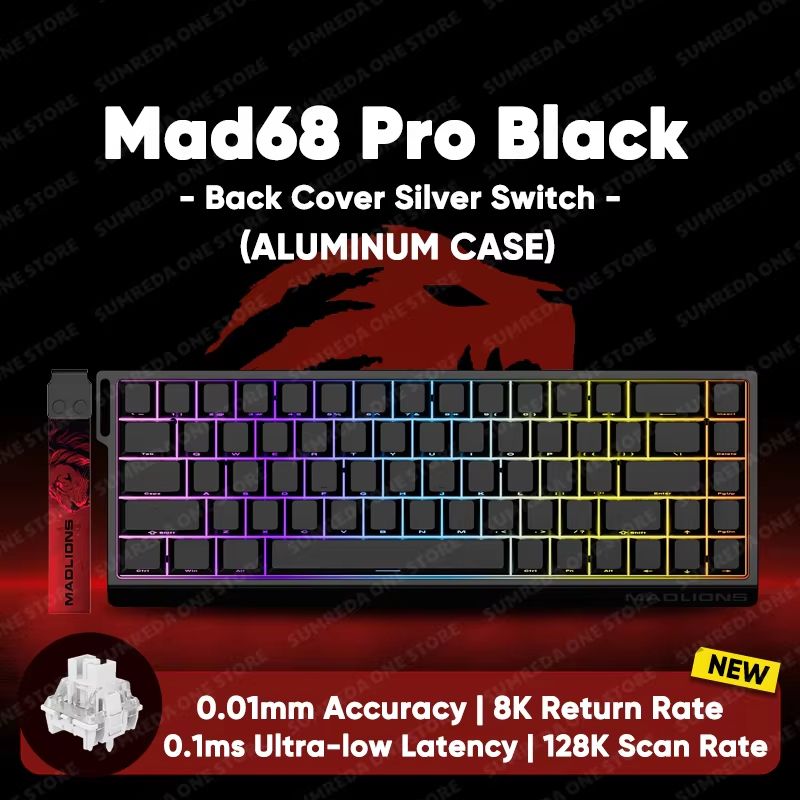 MADLIONS MAD60HE Mechanical Gaming Keyboard Magnetic Switch Wired Hot Swap 8K Polling Rate 9