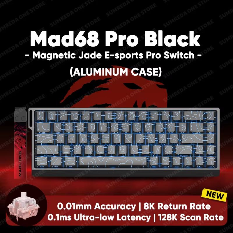 MADLIONS MAD60HE Mechanical Gaming Keyboard Magnetic Switch Wired Hot Swap 8K Polling Rate 10