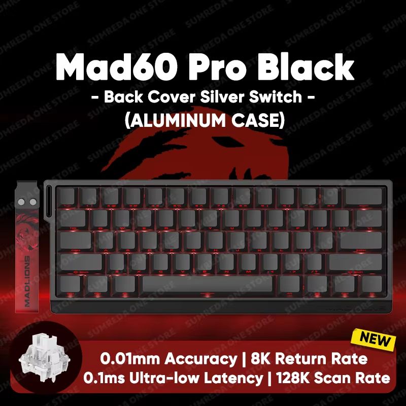 MADLIONS MAD60HE Mechanical Gaming Keyboard Magnetic Switch Wired Hot Swap 8K Polling Rate 13