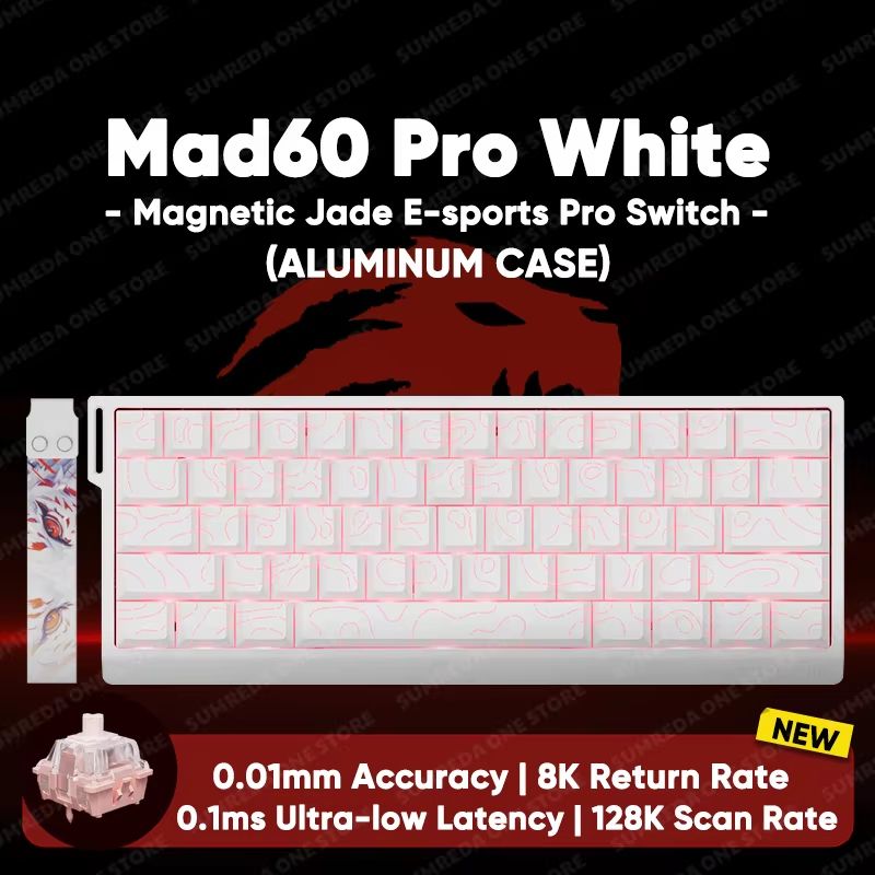 MADLIONS MAD60HE Mechanical Gaming Keyboard Magnetic Switch Wired Hot Swap 8K Polling Rate 14