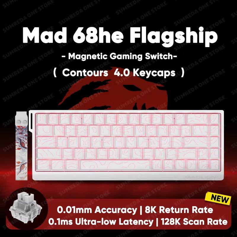 MADLIONS MAD60HE Mechanical Gaming Keyboard Magnetic Switch Wired Hot Swap 8K Polling Rate 16