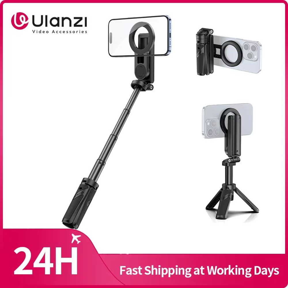 Ulanzi JJ03 Magnetic Phone Tripod  Wireless Grip Selfie Stick  Desktop Tripod For IPhone 16 15 14 1 0