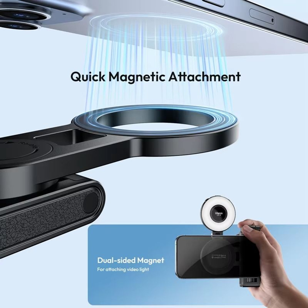 Ulanzi JJ03 Magnetic Phone Tripod  Wireless Grip Selfie Stick  Desktop Tripod For IPhone 16 15 14 1 2
