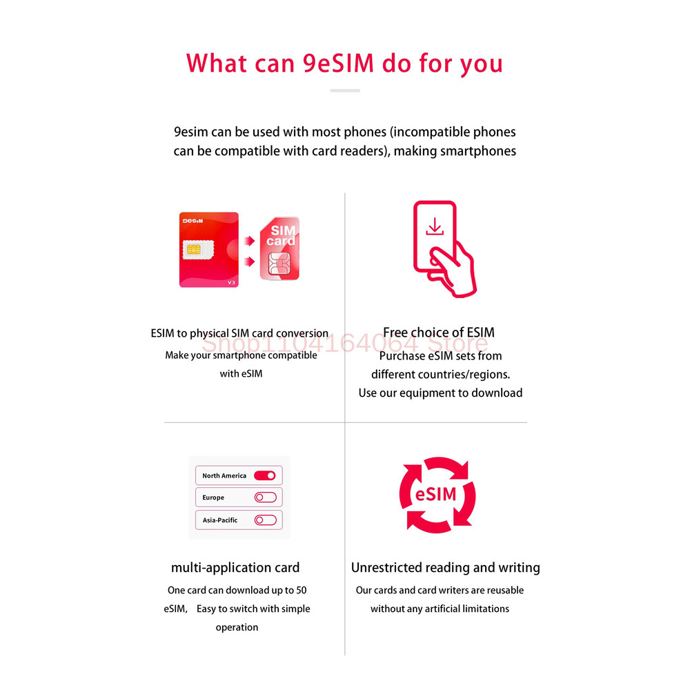 9eSIM V3 ESIM To SIM Card Adapter  Removable EUICC Converter Module For IPhone 15  16 Pro Max 2