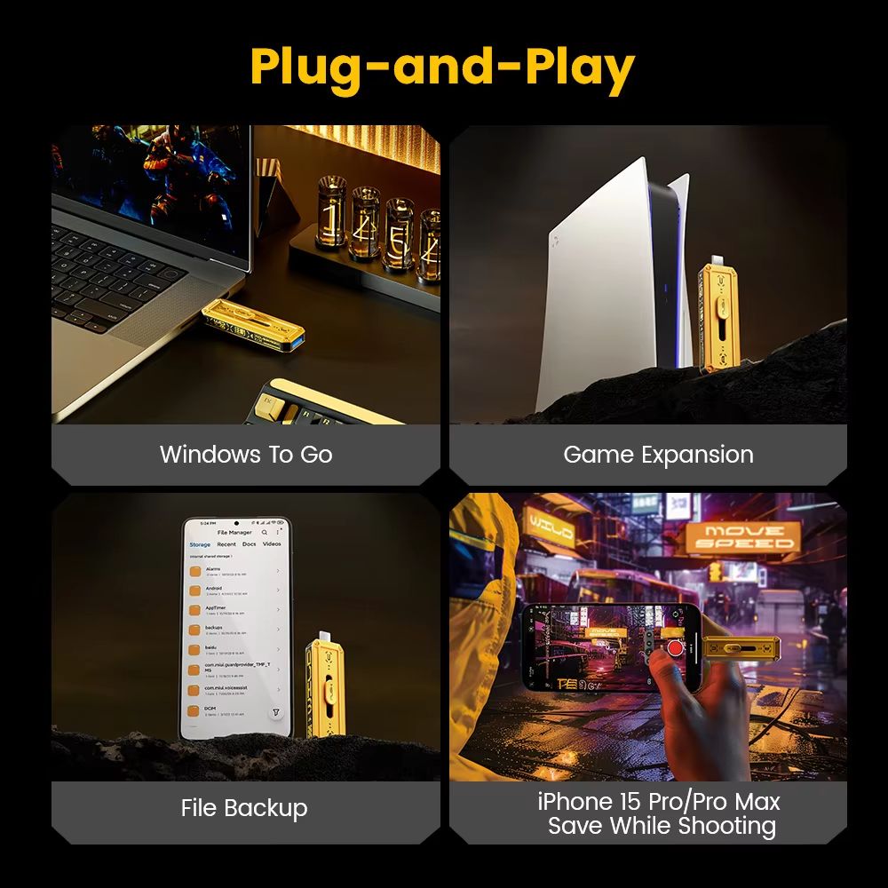 MOVESPEED USB 32 Gen 2 Solid State Flash Drive  1090MBs HighSpeed Type C Pen Drive For PC Smartphon 1