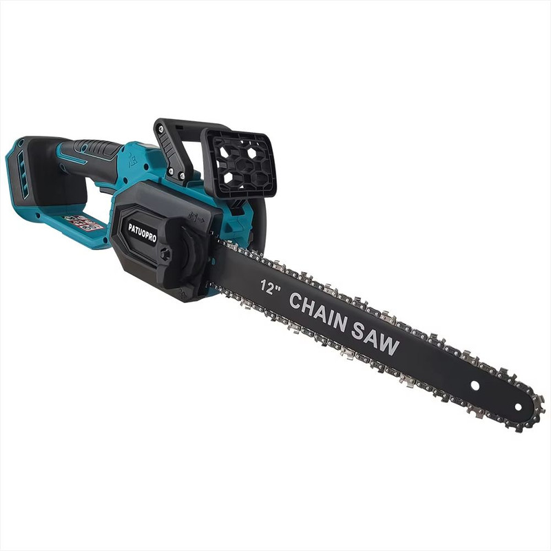 12 Inch Brushless Electric Chainsaw Cordless With LED Display Wood Cutting Power Tool Compatible W 0