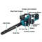 12 Inch Brushless Electric Chainsaw Cordless With LED Display Wood Cutting Power Tool Compatible W 2