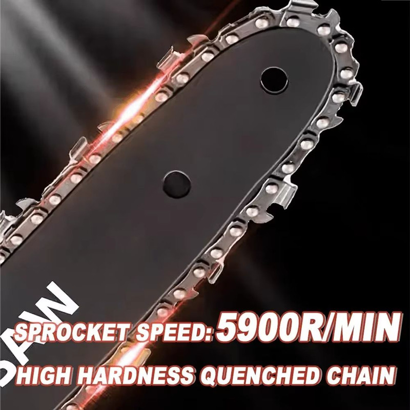 12 Inch Brushless Electric Chainsaw Cordless With LED Display Wood Cutting Power Tool Compatible W 4