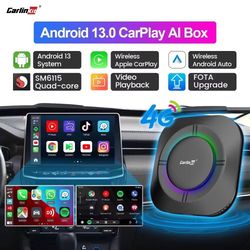 2025 carplay ai box with android 13 – 8-core cpu, 5g wifi, gps, wireless android auto & netflix smart tv integration