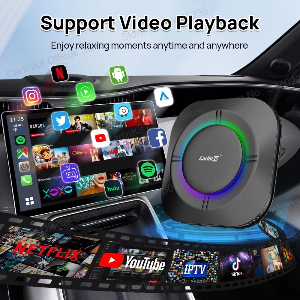 2025 CarPlay AI Box With Android 13 8Core CPU 5G WiFi GPS Wireless Android Auto Netflix Smart TV 1