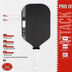 perseus pro iv pickleball paddle – gen 4 foam core with t700 carbon fiber face