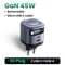 UGREEN 45W GaN Fast Charger With Retractable Cable Compact PPS QC PD 30 Power Adapter For IPhone S 7