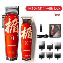 madeshow m10+ m11 cordless hair clippers – professional barber clipper & haircut machine for men