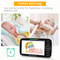5 Inch Video Baby Monitor With Camera 4X Zoom Temperature Sensor TwoWay Audio Lullabies 5