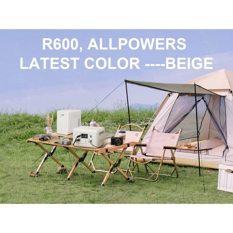 ALLPOWERS R600 Portable Power Station 299Wh 600W LiFePO4 Generator With AC Outlets For Camping RV A 3